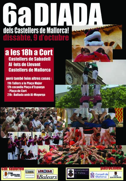Cartell anunciador de la 6a Diada Castellera dels Castellers de Mallorca (2004)