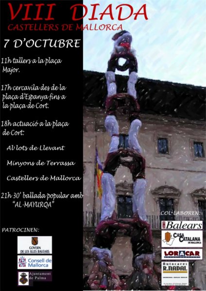 poster de la VIII diada dels Castellers de Mallorca