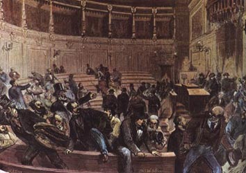 El General Pavia a les Corts, 3 de gener de 1874